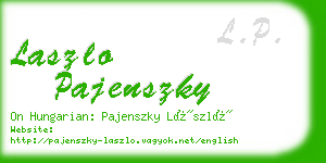 laszlo pajenszky business card